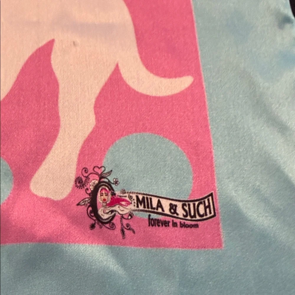 Playful Pink & Aqua Dog Print Scarf - Mila & Such